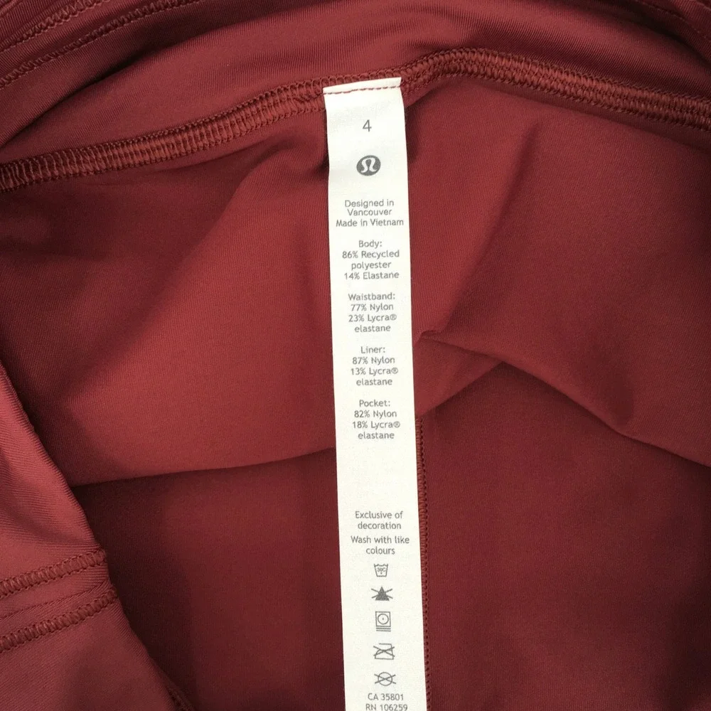 Lululemon Pace Rival Skirt Skort Sz 4 Mulled Wine Maroon Pickleball Tennis Run